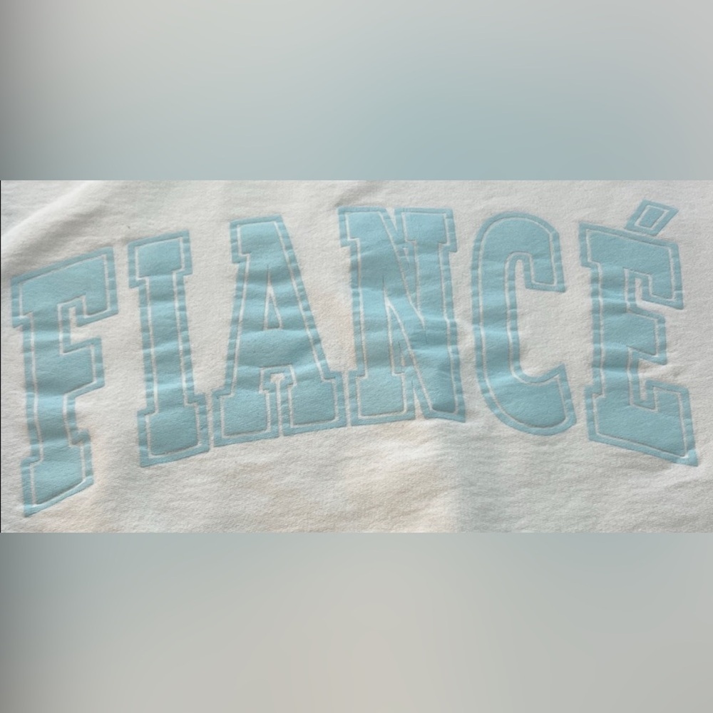 The Bar White and Light Blue Sweatshirt - Picture 3 of 3